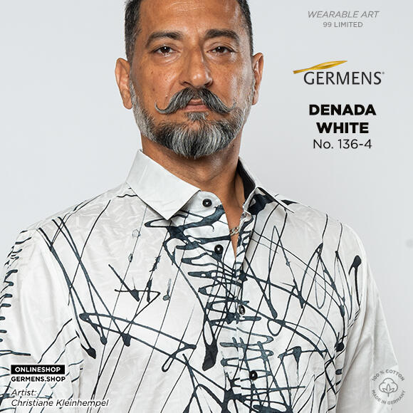 DENADA WHITE - Weiß schwarzes Hemd - GERMENS