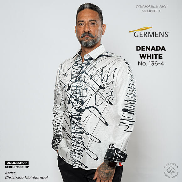 DENADA WHITE - Weiß-schwarzes Hemd - GERMENS