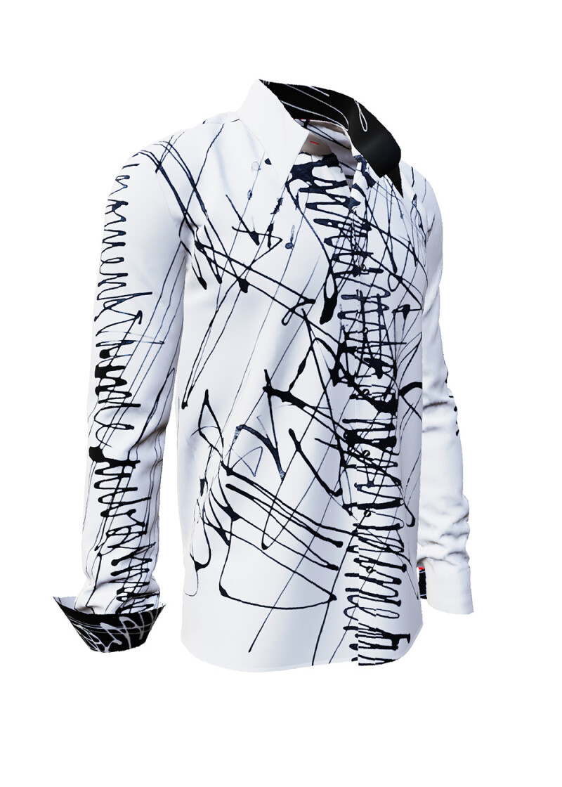 DENADA WHITE - Wei-schwarzes Hemd - GERMENS