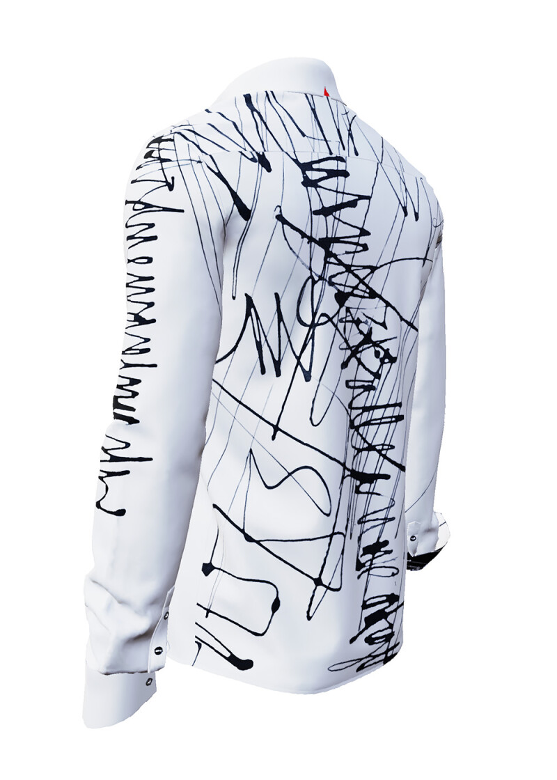 DENADA WHITE - Wei schwarzes Hemd - GERMENS