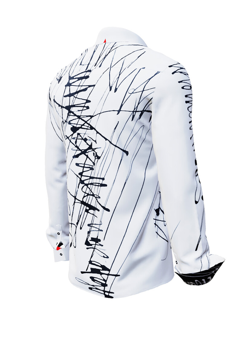 DENADA WHITE - Wei schwarzes Hemd - GERMENS