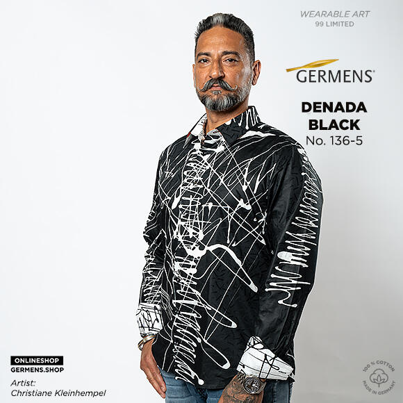 DENADA BLACK - Schwarz-weißes Hemd - GERMENS