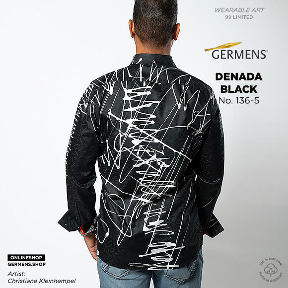 DENADA BLACK - Schwarz weißes Hemd - GERMENS