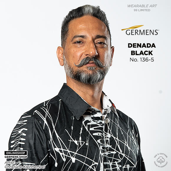 DENADA BLACK - Schwarz weißes Hemd - GERMENS