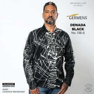 DENADA BLACK - Black and white shirt - GERMENS