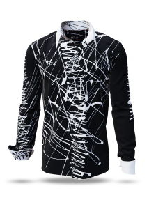 Entdecke bunte Hemden Herren DENADA BLACK - 100 % Baumwolle