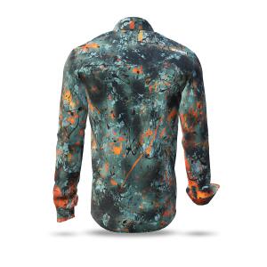 TARNA SOL - Green gray orange shirt - GERMENS