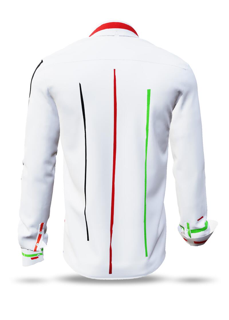 TAPE IT OR LEVE IT - White shirt with colored stripes -...