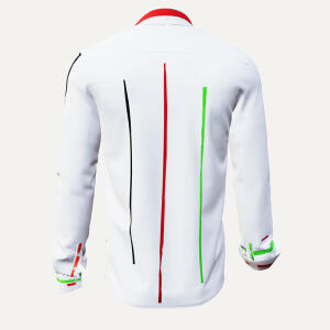 TAPE IT OR LEVE IT - White shirt with colored stripes -...