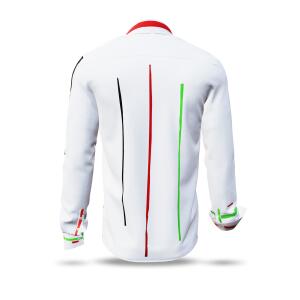 TAPE IT OR LEVE IT - White shirt with colored stripes -...