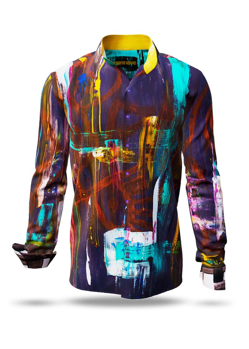 Dunkles Hemd Herren NIGHTLOVE - 100 % Baumwolle - GERMENS artfashion