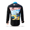 FLAMINGO HOTEL 1 - Black shirt with coloured back graphic - GERMENS