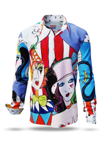 Entdecke bunte Hemden Herren ZIRKUSLEBEN - 100 % Baumwolle