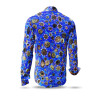 CIRCULI LAGUNE - Blue shirt with colored patterns - GERMENS