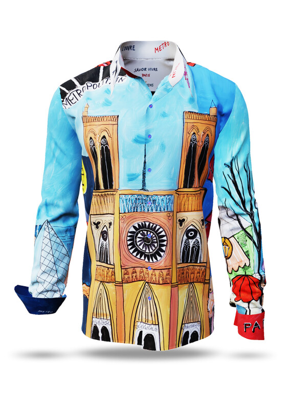 Discover colorful button up shirts for men SAVOIR VIVRE PARIS - 100% cotton