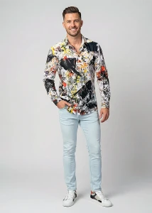 Entdecke bunte Hemden Herren GERMANIO - 100 % Baumwolle