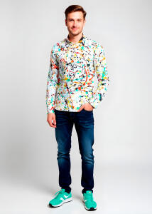 Entdecke bunte Hemden Herren FRISKY - 100 % Baumwolle