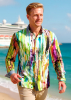 Shirt with Button Down THE COLORS OF MIAMI – GERMENS artfashion – 100 % Cotton - Size 3XL