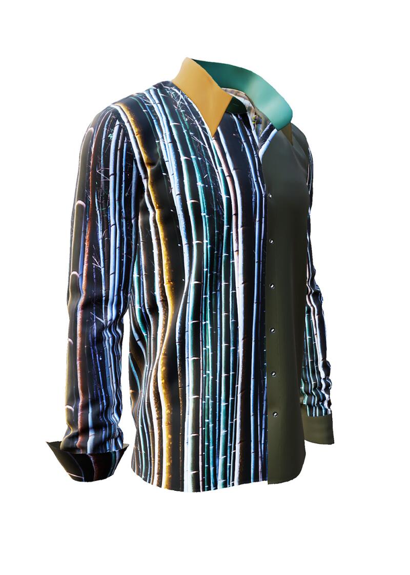 BAMBUS - Dark green shirt - GERMENS