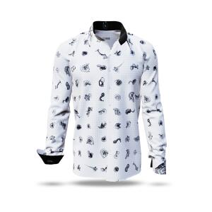 Entdecke bunte Hemden Herren FLUGZAUBER BLANC - 100 % BW