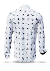 Entdecke bunte Hemden Herren FLUGZAUBER BLANC - 100 % BW