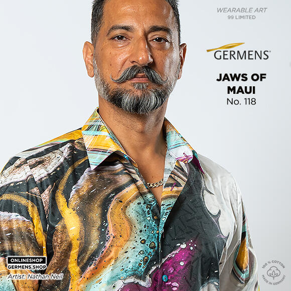 JAWS OF MAUI - Cooles Hemd in Fluid Art - GERMENS