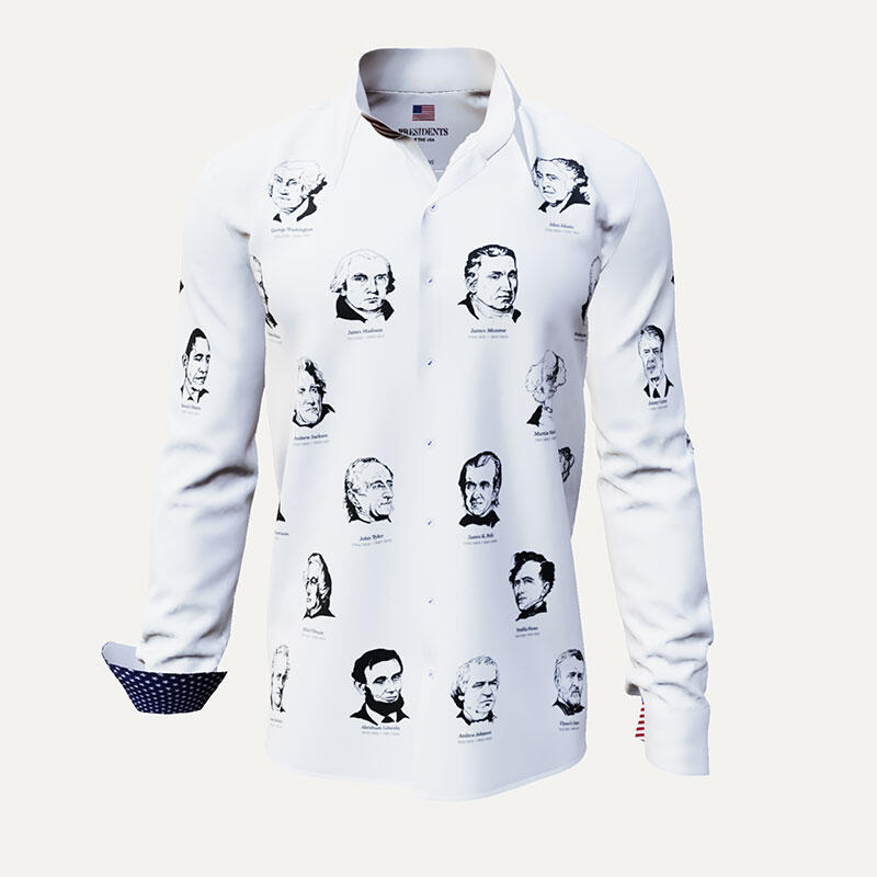 PRESIDENTS OF THE USA - Weißes Hemd mit 45 Präsidentenporträts - GERMENS