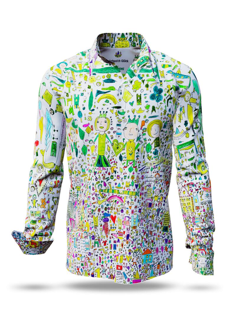 KÖNIGREICH GLÜCK - Colorful shirt with many details - GERMENS