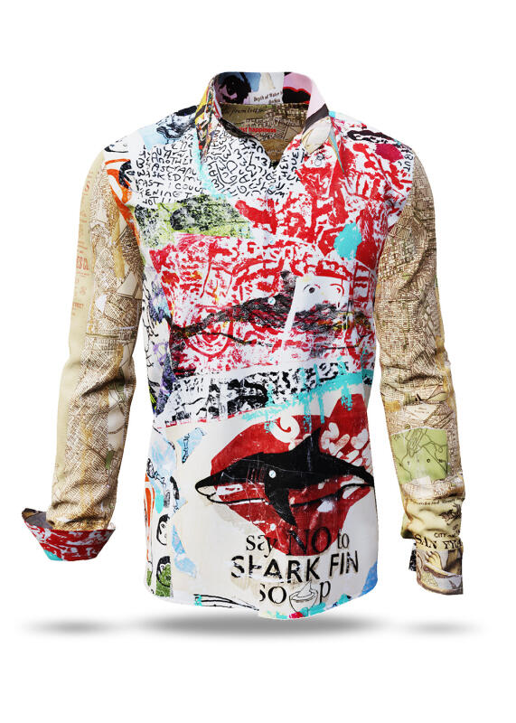 Discover colorful button up shirts for men ARTIST HAPPINESS - 100% cotton