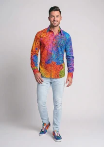 Entdecke bunte Hemden Herren FRAXI HEBBILEX - 100 %...