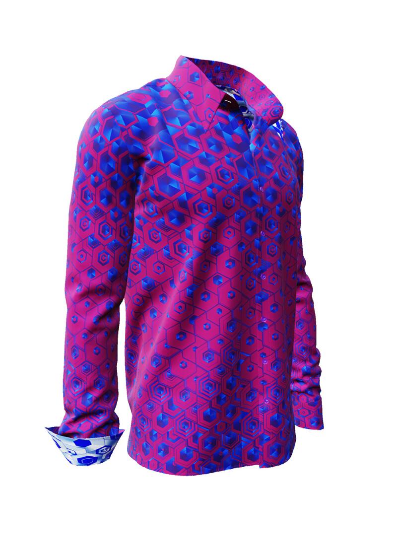 HEXAGON AMETHYST - Blau violettes Hemd - GERMENS