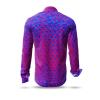 HEXAGON AMETHYST - purple shirt with blue honeycomb structures - GERMENS