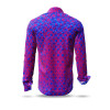 HEXAGON AMETHYST - purple shirt with blue honeycomb structures - GERMENS