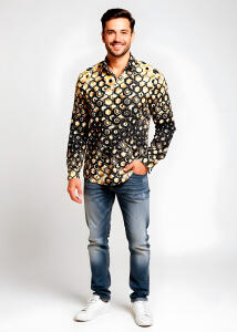 Entdecke bunte Hemden Herren HEXAGON KUPFER - 100 % BW