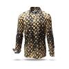 HEXAGON KUPFER -  Copper-gold shirt with black honeycomb structures - GERMENS