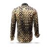 HEXAGON KUPFER -  Copper-gold shirt with black honeycomb structures - GERMENS