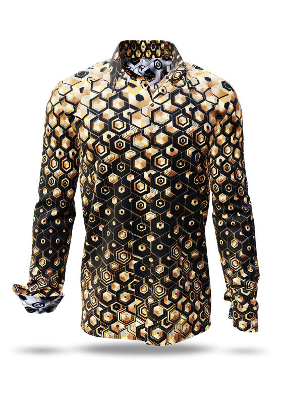 Discover colorful shirts for men HEXAGON COPPER - 100% cotton