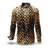 HEXAGON KUPFER -  Copper-gold shirt with black honeycomb structures - GERMENS