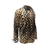 HEXAGON KUPFER -  Copper-gold shirt with black honeycomb structures - GERMENS