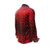 HEXAGON ZINNOBER - red shirt with black honeycomb structures - GERMENS