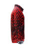 HEXAGON ZINNOBER - red shirt with black honeycomb structures - GERMENS M