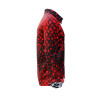 HEXAGON ZINNOBER - red shirt with black honeycomb structures - GERMENS