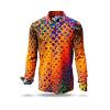 HEXAGON WISMUT - orange shirt with blue honeycomb structures - GERMENS