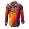 HEXAGON WISMUT - orange shirt with blue honeycomb structures - GERMENS