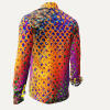 HEXAGON WISMUT - orange shirt with blue honeycomb structures - GERMENS