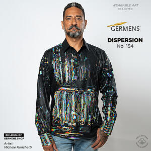 DISPERSION - Black shirt with colors - GERMENS