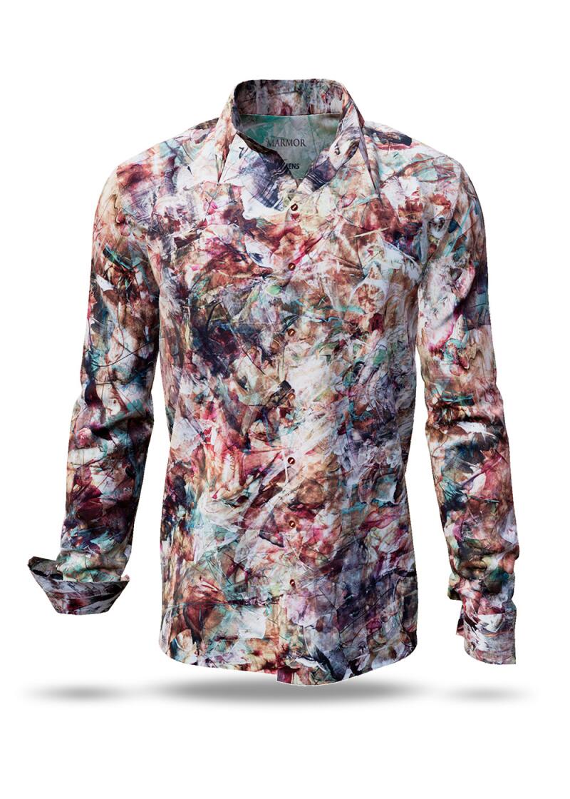 Entdecke bunte Hemden Herren MARMOR - 100 % Baumwolle