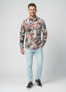 Discover colorful button up shirts for men MARMOR - 100%...