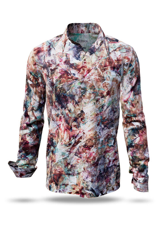Entdecke bunte Hemden Herren MARMOR - 100 % Baumwolle
