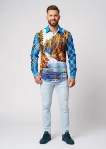 Discover colorful shirts for men BERGIDYLL WASSER - 100%...